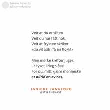 Last inn bildet i Galleri-visningsprogrammet, Stjernekast, samlede dikt i utvalg