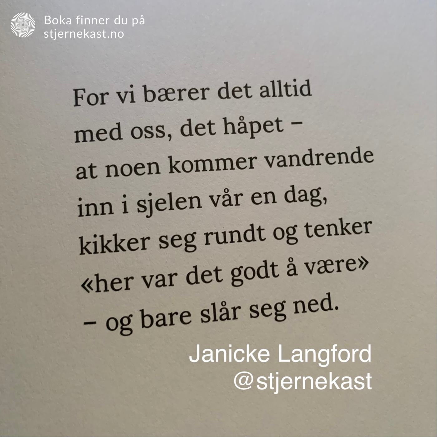 Stjernekast, samlede dikt i utvalg