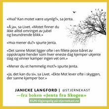 Last inn bildet i Galleri-visningsprogrammet, Jenta fra Skogen – nominert til «årets skjønnlitterære indiebok»