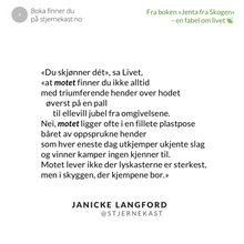 Last inn bildet i Galleri-visningsprogrammet, Jenta fra Skogen – nominert til «årets skjønnlitterære indiebok»